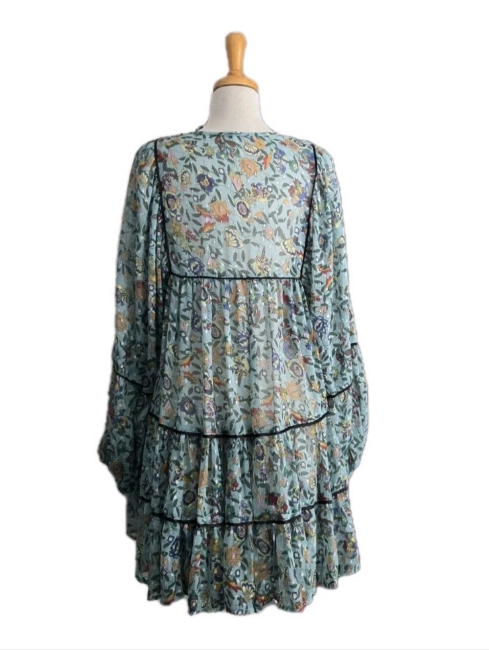 Free People Free Swinging Mini Dress Women's L Bohemian Beach - Picture 3 of 8
